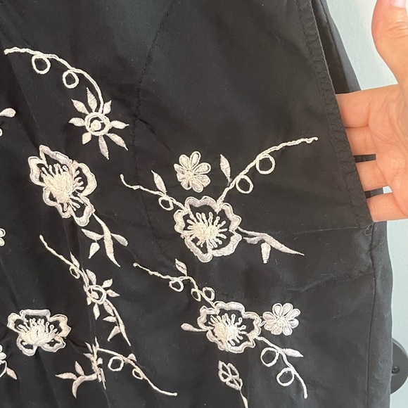 Soft Surroundings Embroidered Kaftan Womens Plus Size Black Boho Chic Cover Up - Picture 8 of 12